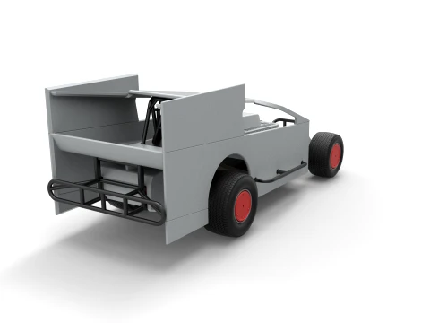 Northeast Outlaw Dirt Modified stock car V1 Scale 1 to 25 3D Print Model