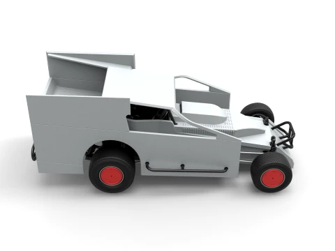 Northeast Outlaw Dirt Modified stock car V1 Scale 1 to 25 3D Print Model