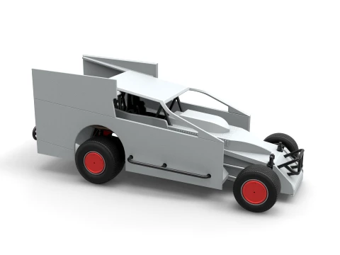 Northeast Outlaw Dirt Modified stock car V1 Scale 1 to 25 3D Print Model