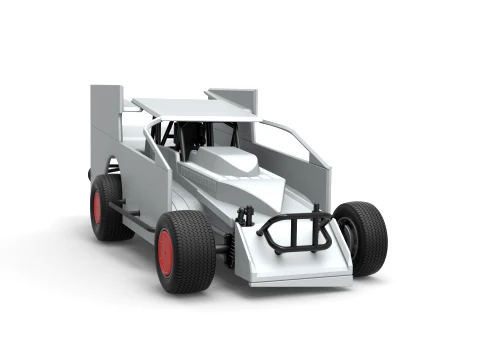 Northeast Outlaw Dirt Modified stock car V1 Scale 1 to 25 3D Print Model