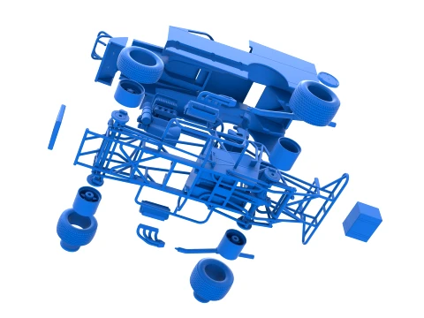 Northeast Outlaw Dirt Modified stock car V1 Scale 1 to 25 3D Print Model