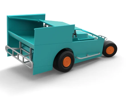 Northeast Outlaw Dirt Modified stock car V1 while turning Scale 1 to 25 3D Print Model