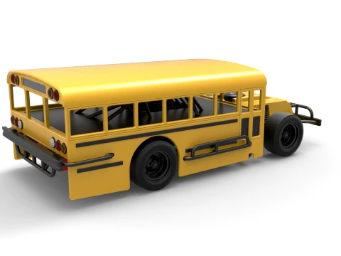Outlaw Figure 8 Modified stock car as School bus Scale 1 to 25 3D Print Model