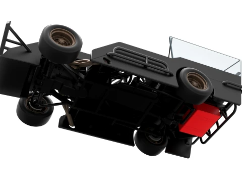 Outlaw Figure 8 Modified stock car Version 1 Scale 1 to 25 3D Print Model