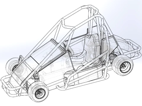 Quarter Midget Scale 1 to 16 3D Print Model