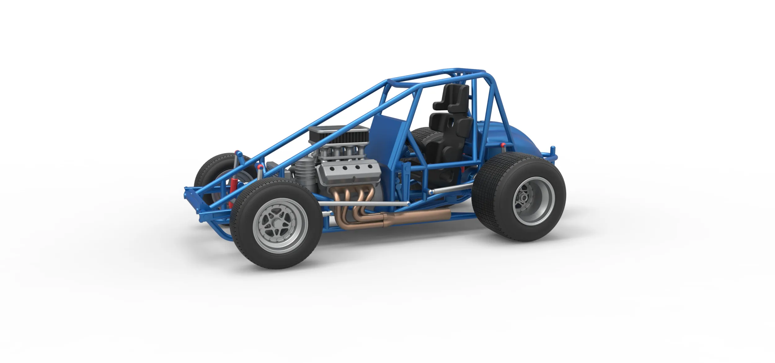 Sprint car Base Version 1 Scale 1 to 25 3D Print Model .c4d .max .obj .3ds .fbx .stl .blend