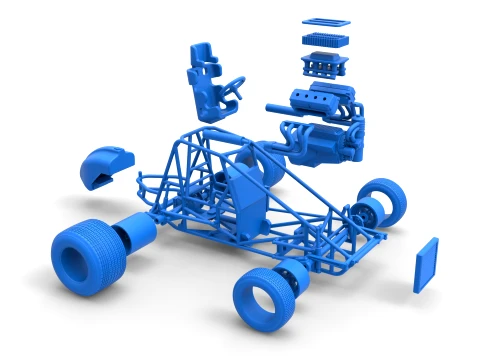 Sprint car Base Version 1 Scale 1 to 25 3D Print Model