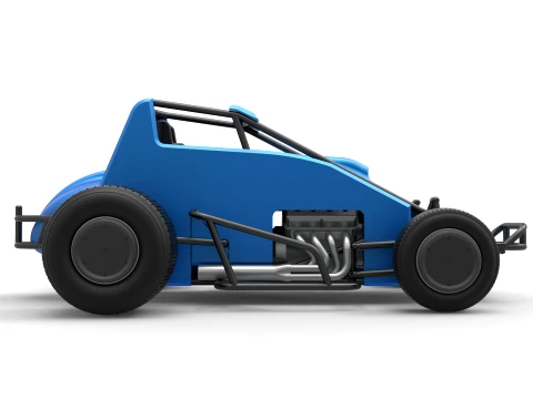 Sprint car Scale 1 to 25 3D Print Model