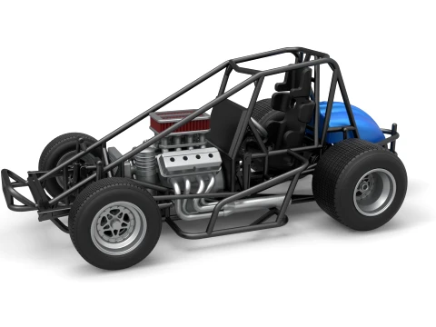 Sprint car Scale 1 to 25 3D Print Model