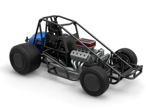 Sprint car Scale 1 to 25 3D Print Model