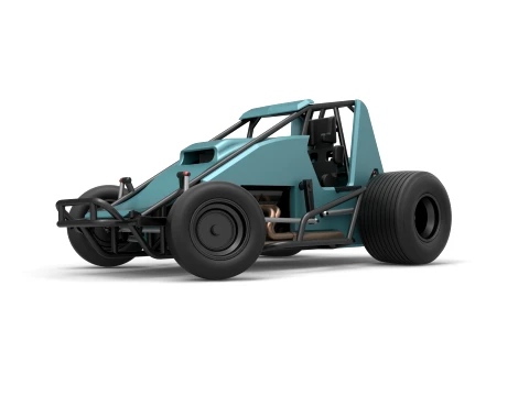 Sprint car while turning Scale 1 to 25 3D Print Model