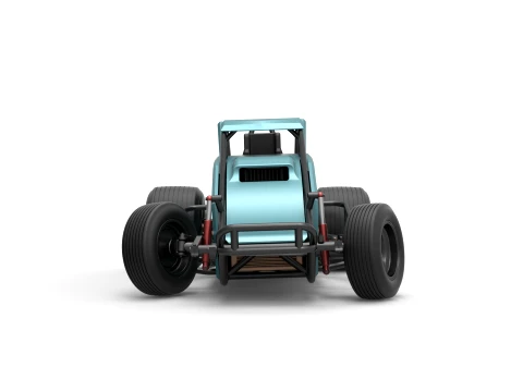 Sprint car while turning Scale 1 to 25 3D Print Model