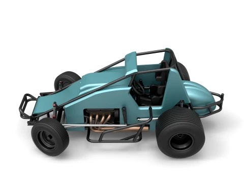 Sprint car while turning Scale 1 to 25 3D Print Model