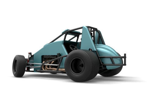Sprint car while turning Scale 1 to 25 3D Print Model