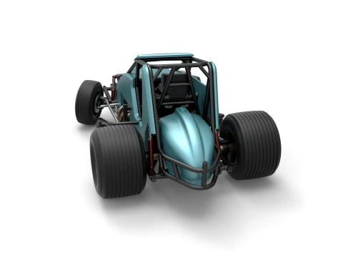 Sprint car while turning Scale 1 to 25 3D Print Model