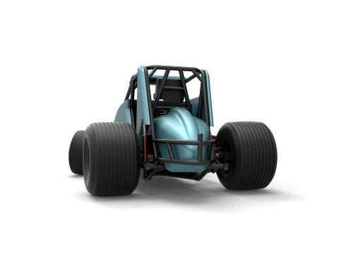 Sprint car while turning Scale 1 to 25 3D Print Model